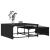 Mese suprapuse de cafea, 2 buc., negru, lemn prelucrat/metal GartenMobel Dekor