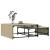 Mese suprapuse de cafea 2 buc. lemn prelucrat/metal GartenMobel Dekor