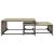 Mese suprapuse de cafea 2 buc. lemn prelucrat/metal GartenMobel Dekor
