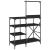 Raft pentru brutărie negru 90x40x132 cm lemn și metal prelucrat GartenMobel Dekor