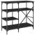 Raft pentru brutărie negru 90x40x84 cm lemn și metal prelucrat GartenMobel Dekor