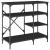 Raft pentru brutărie negru 90x40x84 cm lemn și metal prelucrat GartenMobel Dekor