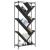 Bibliotecă, negru, 79x30x180 cm, lemn prelucrat și metal GartenMobel Dekor