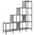 Bibliotecă, gri sonoma, 122x30x132 cm, lemn prelucrat/metal GartenMobel Dekor