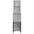 Bibliotecă, gri sonoma, 122x30x132 cm, lemn prelucrat/metal GartenMobel Dekor
