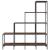 Bibliotecă, stejar maro, 122x30x132 cm, lemn prelucrat/metal GartenMobel Dekor