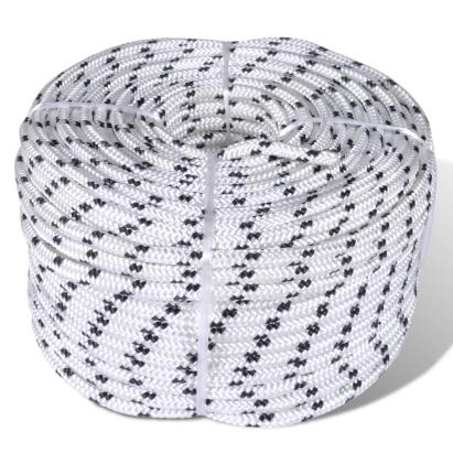 Rolă frânghie împletită parâmă barcă, poliester, 10 mm x 50 m GartenMobel Dekor