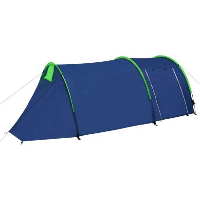 Cort de camping, 4 persoane, bleumarin/verde GartenMobel Dekor