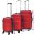 Set valize rigide, roșu, 3 buc., 45,5/55/66 cm GartenMobel Dekor