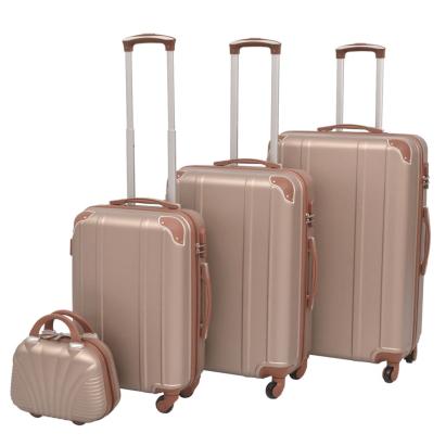 Set de valize trollere, culoare șampanie, 4 buc. GartenMobel Dekor