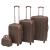 Set de valize dure, cafeniu, 4 buc. GartenMobel Dekor