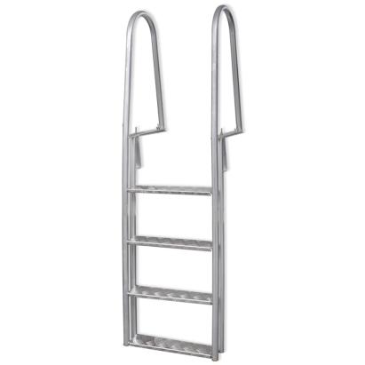 Scară amdocare/piscină cu 4 trepte, aluminiu, 167 cm GartenMobel Dekor