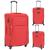 Set trolere din material textil, 3 piese, roșu GartenMobel Dekor