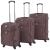 Set trolere din material textil, 3 piese, cafeniu GartenMobel Dekor
