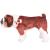 Jucărie bulldog din pluș în picioare, alb și maro, XXL GartenMobel Dekor
