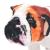 Jucărie bulldog din pluș în picioare, alb și maro, XXL GartenMobel Dekor