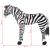 Zebră de jucărie din pluș în picioare, alb și negru, XXL GartenMobel Dekor