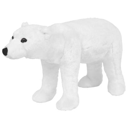 Urs polar din pluș de jucărie în picioare, alb, XXL GartenMobel Dekor
