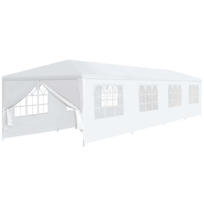 Cort de grădină, alb, 3 x 12 m GartenMobel Dekor