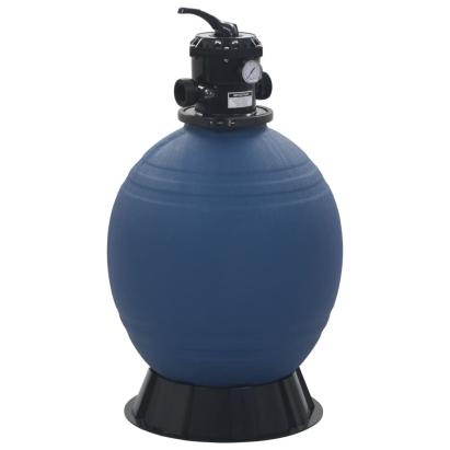 Filtru cu nisip pentru piscină supapă 6 poziții albastru 560 mm GartenMobel Dekor