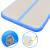 Saltea gimnastică gonflabilă cu pompă albastru 800x100x10cm PVC GartenMobel Dekor