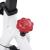 Bicicletă antrenament fitness, cu senzori puls, alb și roșu GartenMobel Dekor