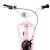 Bicicletă copii cu suport frontal, alb și roz, 14 inci  GartenMobel Dekor