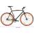 Bicicletă cu angrenaj fix, negru și portocaliu, 700c, 51 cm GartenMobel Dekor