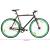 Bicicletă cu angrenaj fix, negru și verde, 700c, 55 cm GartenMobel Dekor
