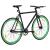 Bicicletă cu angrenaj fix, negru și verde, 700c, 59 cm GartenMobel Dekor