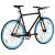 Bicicletă cu angrenaj fix, negru și albastru, 700c, 55 cm GartenMobel Dekor
