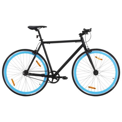 Bicicletă cu angrenaj fix, negru și albastru, 700c, 59 cm GartenMobel Dekor