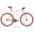 Bicicletă cu angrenaj fix, alb și portocaliu, 700c, 51 cm GartenMobel Dekor