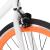 Bicicletă cu angrenaj fix, alb și portocaliu, 700c, 59 cm GartenMobel Dekor