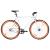 Bicicletă cu angrenaj fix, alb și portocaliu, 700c, 59 cm GartenMobel Dekor