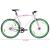Bicicletă cu angrenaj fix, alb și verde, 700c, 59 cm GartenMobel Dekor