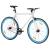 Bicicletă cu angrenaj fix, alb și albastru, 700c, 51 cm GartenMobel Dekor
