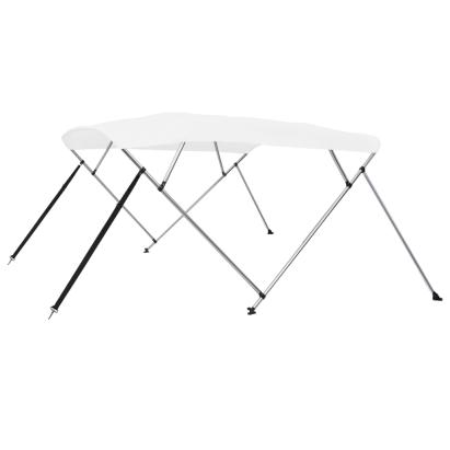 Parasolar barcă Bimini cu 4 arcuri, alb, 243x196x137 cm GartenMobel Dekor