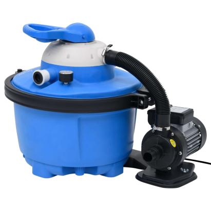 Pompă cu filtru nisip albastru/negru 385x620x432 mm 200 W 25 L GartenMobel Dekor