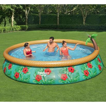 Bestway Set de piscină gonflabilă Fast Set Paradise Palms, 457x84 cm GartenMobel Dekor