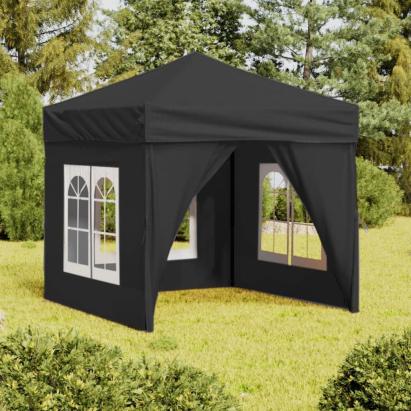 Cort pliabil pentru petrecere, pereți laterali, antracit, 2x2 m GartenMobel Dekor