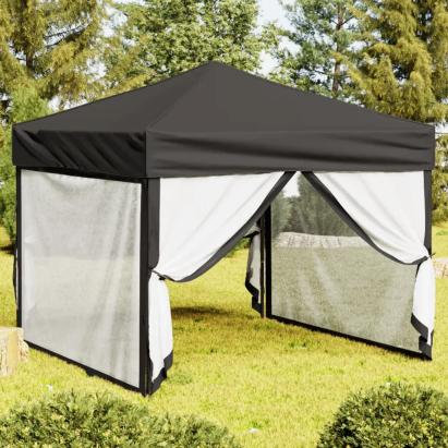 Cort pliabil pentru petrecere, pereți laterali, antracit, 3x3 m GartenMobel Dekor