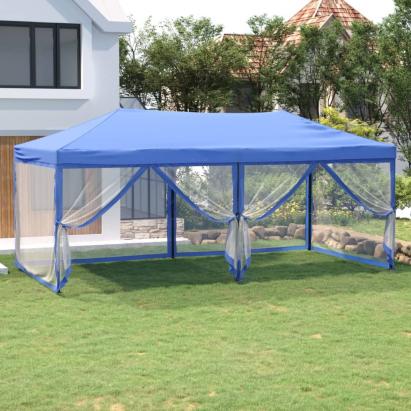 Cort pliabil pentru petreceri cu pereți laterali albastru 3x6 m GartenMobel Dekor