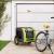 Remorcă de bicicletă pentru câini verde&gri, textil oxford&fier GartenMobel Dekor