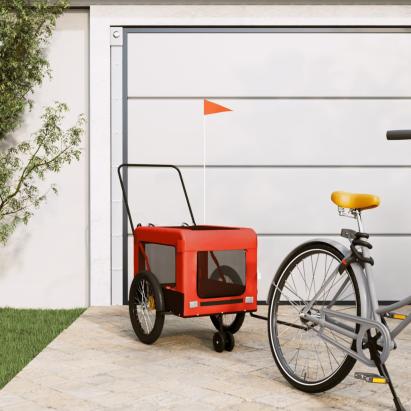 Remorcă bicicletă animale companie portocaliu/negru oxford/fier GartenMobel Dekor