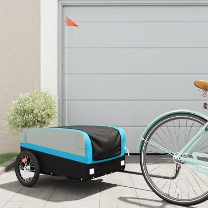 Remorcă pentru biciclete, negru și albastru, 45 kg, fier GartenMobel Dekor