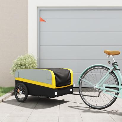 Remorcă pentru biciclete, negru și galben, 45 kg, fier GartenMobel Dekor