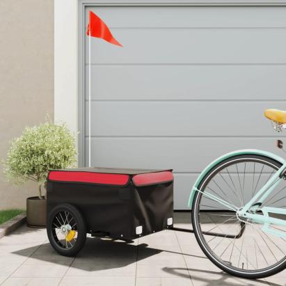Remorcă pentru biciclete, negru și roșu, 30 kg, fier GartenMobel Dekor