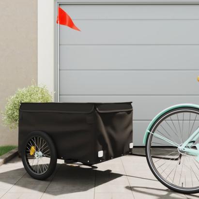 Remorcă pentru biciclete, negru, 45 kg, fier GartenMobel Dekor