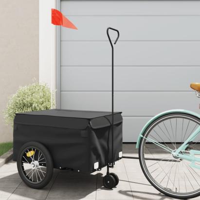 Remorcă pentru biciclete, negru, 45 kg, fier GartenMobel Dekor